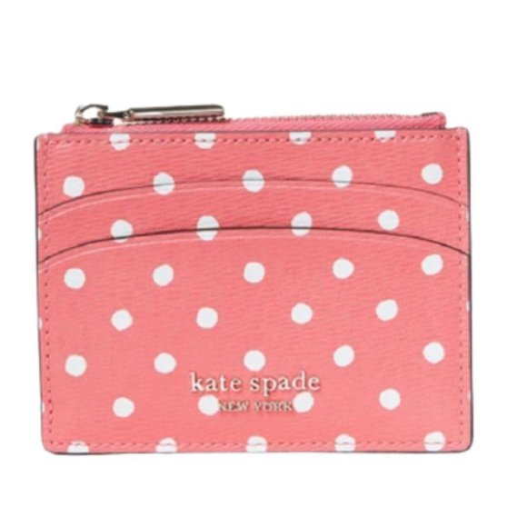 ✨HOST PICK✨ NWOT Kate Spade Spencer Dots Zip Coin Card Case - Picture 1 of 11
